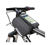 WOZINSKY Bolsa para bicicleta con soporte para teléfono móvil, resistente al agua, para smartphone máx. 6,5 pulgadas, 1,5 L