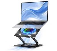WOZINSKY Soporte de refrigeración para ordenador portátil y tablet, almohadilla de refrigeración RGB 360°