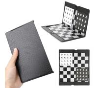 WOZOKI Juego de ajedrez Internacional magnético Plegable | Tablero Damas Avión Viajero