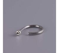 WOZUIMEI Anillo de Estilo Chino Joyería S925 Anillo de Plata Esterlina Retro Estilo Literario Femenino Forma de Uñas Anillo Dividido Ajustable Anillo de Plata TailandésApertura ajustable