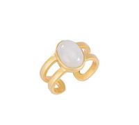 WOZUIMEI Joyería de Anillo de Estilo Chino S925 Anillo de Plata Pura Chapado en Oro Nefrita Blanco Jade Personalidad de Alto Grado Femenino Simple Partido Todo Anillo AbiertoApertura ajustable