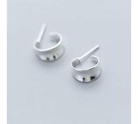 WOZUIMEI Pendientes de Plata S925 Estilo Coreano Femenino Moda Simple Letra c Pendientes Personalidad Curva c Formaplata