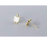WOZUIMEI Pendientes de Plata S925 Pendientes de Gato Lindo Coreano Femenino Pendientes Dulcesoro