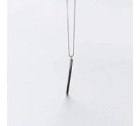 WOZUIMEI S925 Collar de Plata Femenino Estilo Coreano Simple Brillante Collar de una Palabra Collar Largo Geométrico Femeninocollar