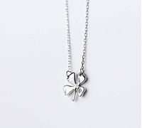 WOZUIMEI S925 Collar de Plata Femenino Estilo de Arte Coreano Collar de Flores de Diamantes Temperamento Flor Cadena de Clavícula Cortaplata
