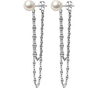 WOZUIMEI S925 Pendientes de Plata para Mujer Moda Coreana Dulce Temperamento Cuentas de Concha Pendientes de Borla Pendientes PersonalizadosUn par