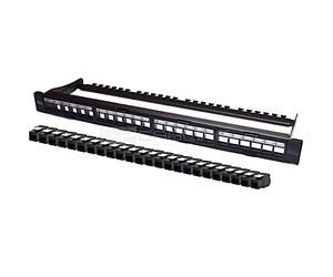 WP Europe PANN.1U con 24 RJ45U Cat.6 Nero
