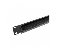 WP Guía Cable con cepillo 1U black RAL 9005