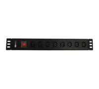 WP WPN-PDU-I05-08 Unidad de distribución de energía (PDU) 1,5U Negro 8 Salidas AC - Unidad de distribución de energía (PDU) (Básico, 1,5U, Horizontal/Vertical, Aluminio, Negro, 8 Salidas AC)