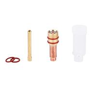 WP17 WP18 WP26 TIG Welding Torch Screen Guide | Transparent Glass Cover for Gas Lens Kit | Copper Fluid Protection Collet for 1.6mm / 2.4mm / 3.2mm Tungsten Electrode (2.4mm)