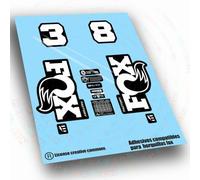 WP746 PEGATINAS COMPATIBLES CON HORQUILLA FOX 38 2026-2027 FACTORY, BLANCO