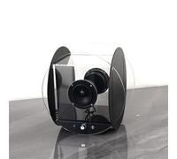 WPBXQKWAY Altavoz Bluetooth Transparente Tipo Casete, Altavoz Bluetooth Redondo y Transparente, Altavoces portátiles Minimalistas, diseño de Casete Transparente, Distintas Capas de música(Black)