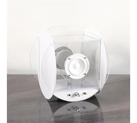 WPBXQKWAY Altavoz Bluetooth Transparente Tipo Casete, Altavoz Bluetooth Redondo y Transparente, Altavoces portátiles Minimalistas, diseño de Casete Transparente, Distintas Capas de música(White)