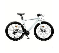 WPBXQKWAY Bicicleta de montaña de Carbono 700C, Bicicleta de Carretera, Bicicleta Urbana con Ruedas, Cuadro Completo de Fibra de Carbono con Frenos de Disco hidráulicos, Manillar ergonómico(White,24)
