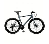 WPBXQKWAY Bicicleta de montaña de Carbono 700C, Bicicleta de Carretera, Bicicleta Urbana con Ruedas, Cuadro Completo de Fibra de Carbono con Frenos de Disco hidráulicos, Manillar ergonómico(Grey,24)