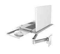 WPBXQKWAY Laptop Wall Mount, Laptop Stand - Adjustable Wall Mounted Organizer with Mouse Tray Full Motion Articulating Notebook Tray, for Space-Saving Desk Solution for Office, Workstation