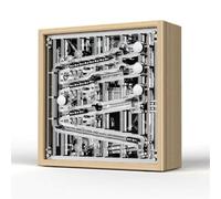 WPBXQKWAY Rolling Ball Timer, with 20 Steel Balls Bearings, 8 Inch Desktop Mechanical Clock, 4 Running Tracks, from Top To Bottom Minutes, Solid Wood+Stainless Steel, For Living Room, Bedroom