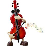 WPDUIODF Adornos De Caja De Música con Forma De Violín Y Guitarra, Réplicas En Miniatura De Instrumentos Musicales, Decoración Musical De Plástico Pintada A Mano, For Amantes De La Música .(Red)