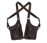 WPDUIODF Bolso Bandolera Doble For Hombre, Cartera Antirrobo Con Múltiples Bolsillos, De Piel Sintética, Ideal For Ciclismo, Cross Country Y Maratones.