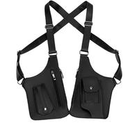 WPDUIODF Bolso Bandolera Doble For Hombre, Con Bolsillo Antirrobo, Multiusos, Con Doble Compartimento Y Bolsillo For Teléfono.(Black)