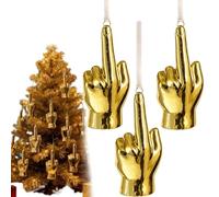 WPDUIODF Decoración Navideña For El Dedo Medio, Decoración De Resina For Fiestas, Decoración Navideña Atrevida Y Rebelde, For Decorar El Árbol De Navidad, El Hogar Y La Oficina.(3pcs)