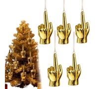 WPDUIODF Decoración Navideña For El Dedo Medio, Decoración De Resina For Fiestas, Decoración Navideña Atrevida Y Rebelde, For Decorar El Árbol De Navidad, El Hogar Y La Oficina.(5pcs)