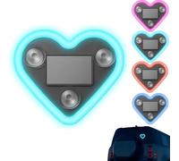 WPDUIODF Luz De Neón LED Inalámbrica con Forma De Corazón, Alimentada por Energía Solar, For Pilar C. Accesorio Decorativo Romántico For El Interior del Coche En San Valentín.(Ice Blue)