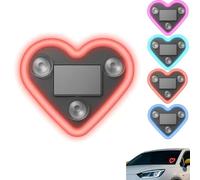 WPDUIODF Luz De Neón LED Inalámbrica con Forma De Corazón, Alimentada por Energía Solar, For Pilar C. Accesorio Decorativo Romántico For El Interior del Coche En San Valentín.(Red)