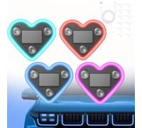 WPDUIODF Luz De Neón LED Inalámbrica con Forma De Corazón For Pilar C, Alimentada por Energía Solar. Luz LED Solar For Coche con Sensor De Luz. Luz Ambiental Inalámbrica For El Coche.(4pcs-Mix)