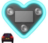 WPDUIODF Luz De Neón Solar En Forma De Corazón For Coche, Decoración For El Día De San Valentín, Accesorio For Ventana con Forma De Corazón, For Todo Tipo De Coches, For Parejas(Ice Blue,1psc)
