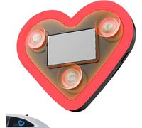 WPDUIODF Luz LED Solar For Coche con Forma De Corazón, con Sensor De Luz, Cinco Modos De Iluminación, Decoración Interior Inalámbrica, Carga Automática, Resistente Al Agua IP65(Red)