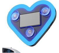 WPDUIODF Luz LED Solar For Coche con Forma De Corazón, con Sensor De Luz, Cinco Modos De Iluminación, Decoración Interior Inalámbrica, Carga Automática, Resistente Al Agua IP65(Blue)