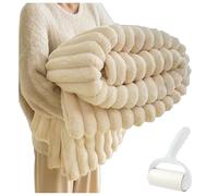 WPDUIODF The Bunny Blanket Queen For Adultos, Manta con Funda De Terciopelo De Leche De Invierno, Cómoda Y Cálida Manta For Sofá, For Uso En Cama, Sofá, Oficina En Casa(White,39.3 * 59.1in)