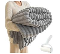 WPDUIODF The Bunny Blanket Queen For Adultos, Manta con Funda De Terciopelo De Leche De Invierno, Cómoda Y Cálida Manta For Sofá, For Uso En Cama, Sofá, Oficina En Casa(Light Gray,39.3 * 59.1in)