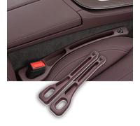 WpecM 2 Piezas Relleno De Huecos De Asiento para Peugeot 208, TapóN Espacio Asiento Coche, Relleno De Huecos De Asiento De Coche, para TeléFonos Llaves Gafa Tarjeta,D-Brown