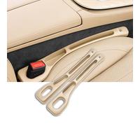 WpecM 2 Piezas Relleno De Huecos De Asiento para Peugeot e-2008, TapóN Espacio Asiento Coche, Relleno De Huecos De Asiento De Coche, para TeléFonos Llaves Gafa Tarjeta,C-Beige