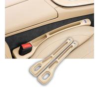 WpecM 2 Piezas Relleno De Huecos De Asiento para Volvo V40, TapóN Espacio Asiento Coche, Relleno De Huecos De Asiento De Coche, para TeléFonos Llaves Gafa Tarjeta,C-Beige