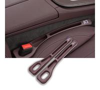 WpecM 2 Piezas Relleno De Huecos De Asiento para Volvo V40, TapóN Espacio Asiento Coche, Relleno De Huecos De Asiento De Coche, para TeléFonos Llaves Gafa Tarjeta,D-Brown