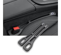 WpecM 2 Piezas Relleno De Huecos De Asiento para Volvo XC70, TapóN Espacio Asiento Coche, Relleno De Huecos De Asiento De Coche, para TeléFonos Llaves Gafa Tarjeta,A-Black