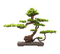 wpenshiDM125 Bonsái Artificial for Interiores y Exteriores, Pino, Plantas en macetas de imitación, casa for baño, hogar, Cocina, Oficina, decoración Feng Shui Árbol Artificial para terraza