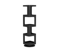 wpenshiDM125 Gabinete de Almacenamiento Estantería giratoria for Sala de Estar, de pie, TV de Dormitorio Simple en Esquina, estantería pequeña for Almacenamiento Gabinete Independiente(Negro)
