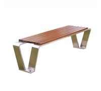 wpenshiDM125 Gran Banco para Patio al Aire Libre Banco de Exterior sin Respaldo Color marrón Rojizo, Doble Banco for Parque Ocio Bancos de Parque