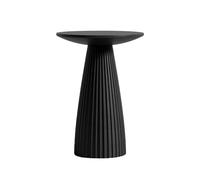 wpenshiDM125 Mesa de terraza para sofá Mesa Auxiliar de sofá Redonda Metal Forma única for el hogar, Comedor o la Sala Estar(Negro)