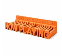 WPESI Now Playing - Soporte de pared para discos de vinilo y estantes flotantes para discos de vinilo y discos LP (naranja)