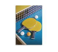 WPHSFX Póster de campaña de dos murciélagos de ping-pong, pintura decorativa, lienzo, póster de pared e impresión artística moderna para decoración de dormitorio familiar, 40 x 60 cm