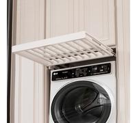 WPJBDS Tendedero Extraíble para Armario Y Cuarto De Lavado, Cajón Organizador De Pantalones, Estante De Aleación De Aluminio Que Ahorra Espacio Encima De La Lavadora,Blanca,49x75cm/19x29.5in(DXL)