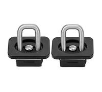 WPKD BLUEIY 2 anclajes de amarre de acero inoxidable para caja de camioneta, anclajes de pared lateral, repuesto para Silverado Colorado (Negra)