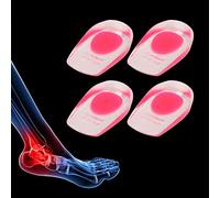 WPKD BLUEIY 2 pares de almohadillas de silicona suaves universales para mujer, plantilla de masaje para aliviar el dolor de pies, cómoda almohadilla para el talón para uso diario