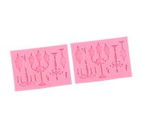 WPKD BLUEIY 2 piezas de silicona para fondant, de grado alimenticio, sin olor, suave, decoración de pasteles para proyectos de manualidades, tipo 4, ideal para azúcar fondant