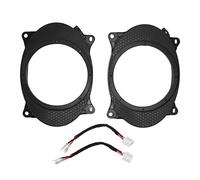 WPKD BLUEIY Adaptador de altavoz de puerta negro de 6,5 pulgadas, anillos espaciadores con arnés de cables de repuesto para de Audio de coche Levin (6X9)